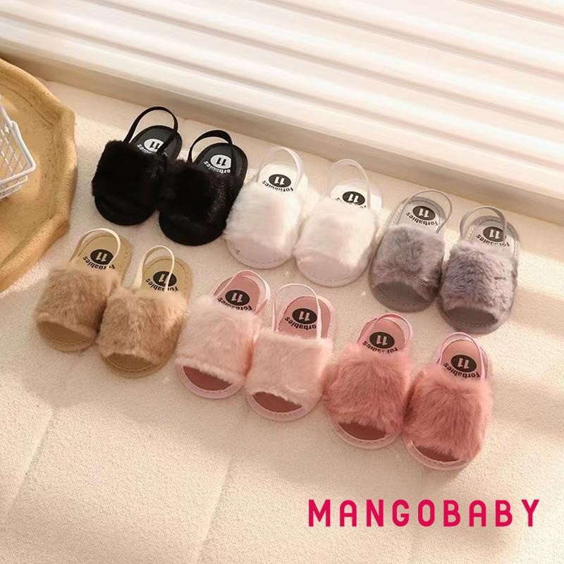 Mg-infant เด็กทารกรองเท้าแตะ Plush Anti-Slip Soft Sole ในร่มรองเท้าเด็กวัยหัดเดิน Prewalker First Walkers รองเท้า