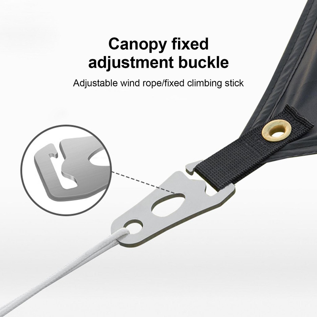 เชือก Tensioner เต็นท์ลมเชือกหัวเข็มขัด Tie Down เชือก Carabiner คลิป Fastener เชือกสแตนเลส Tensioner Camping เต็นท์ Guyline jxiyeth