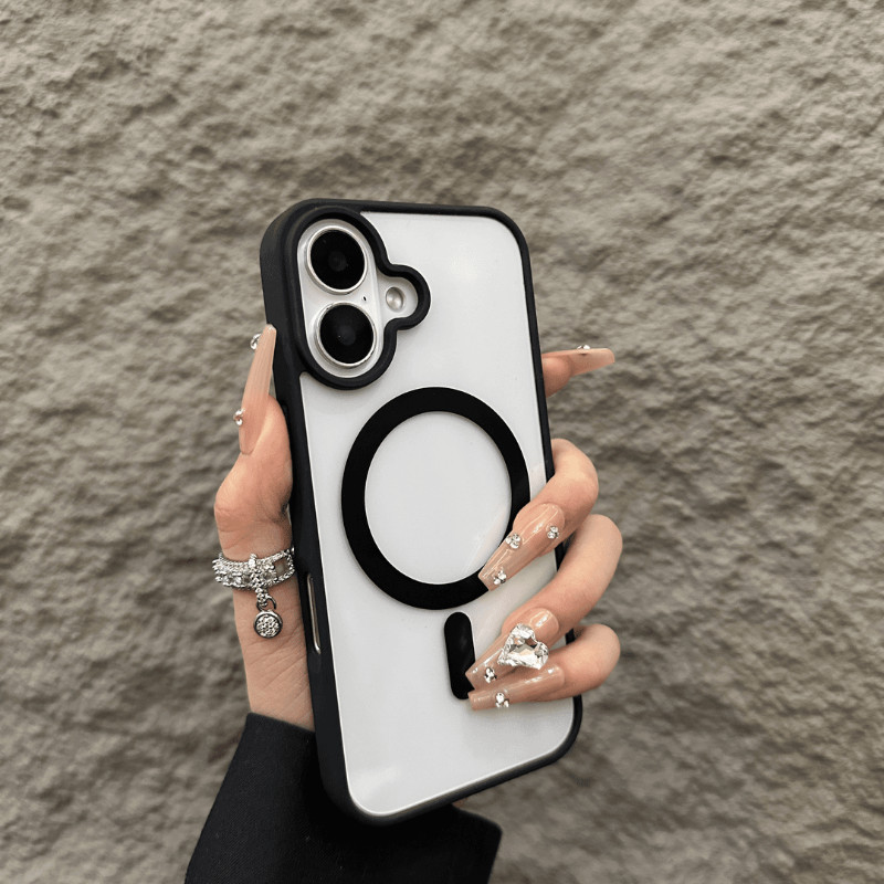 ขั้นสูงแม่เหล็กโปร่งใสเคสโทรศัพท์สําหรับiphone16 15 14 13 12 11 Pro MAX IXS MAX XR XS 7 8 Plusปลอกกันกระแทกป้องกันกล้องนุ่มปกหลัง