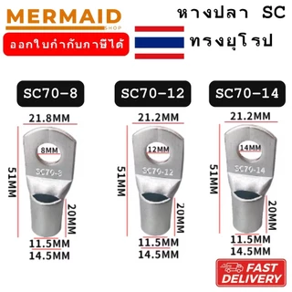 หางปลา SC ทรงยุโรป มีหลายขนาด SC 4/6/10/16/25/35 ทองแดงชุบดีบุก ส่งเร็วจากไทย!