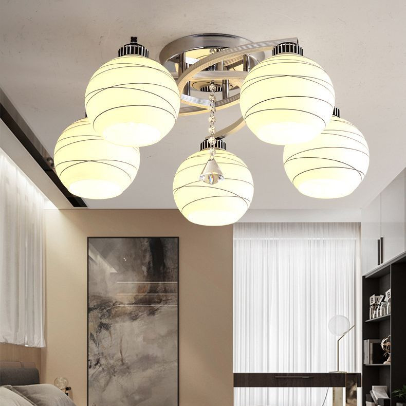 โคมไฟระย้าห้องนั่งเล่น  สไตล์นอร์ดิก โคมไฟติดเพดาน LED โคมไฟห้อยโต๊ะอาหาร สําหรับตกแต่งห้องนอน  ห้องครัว