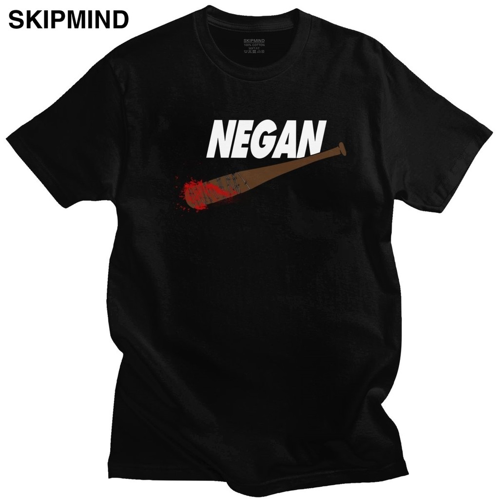 Streetwear The Walking Dead เสื้อยืดแฟชั่นผู้ชาย แขนสั้น ผ้าฝ้าย กราฟิก Negan และ Lucile สุดยอดของขว