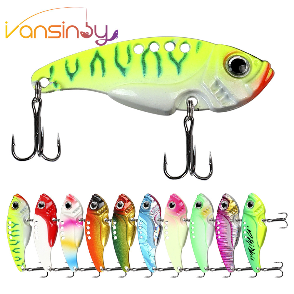 ตกปลาจิ๊กช้อนล่อ VIB ใบมีดโลหะเหยื่อช้อนตกปลา Crankbaits สําหรับปลาเทราท์เบสเหยื่อปลาแซลมอนน้ําจืดน้ําเค็ม
