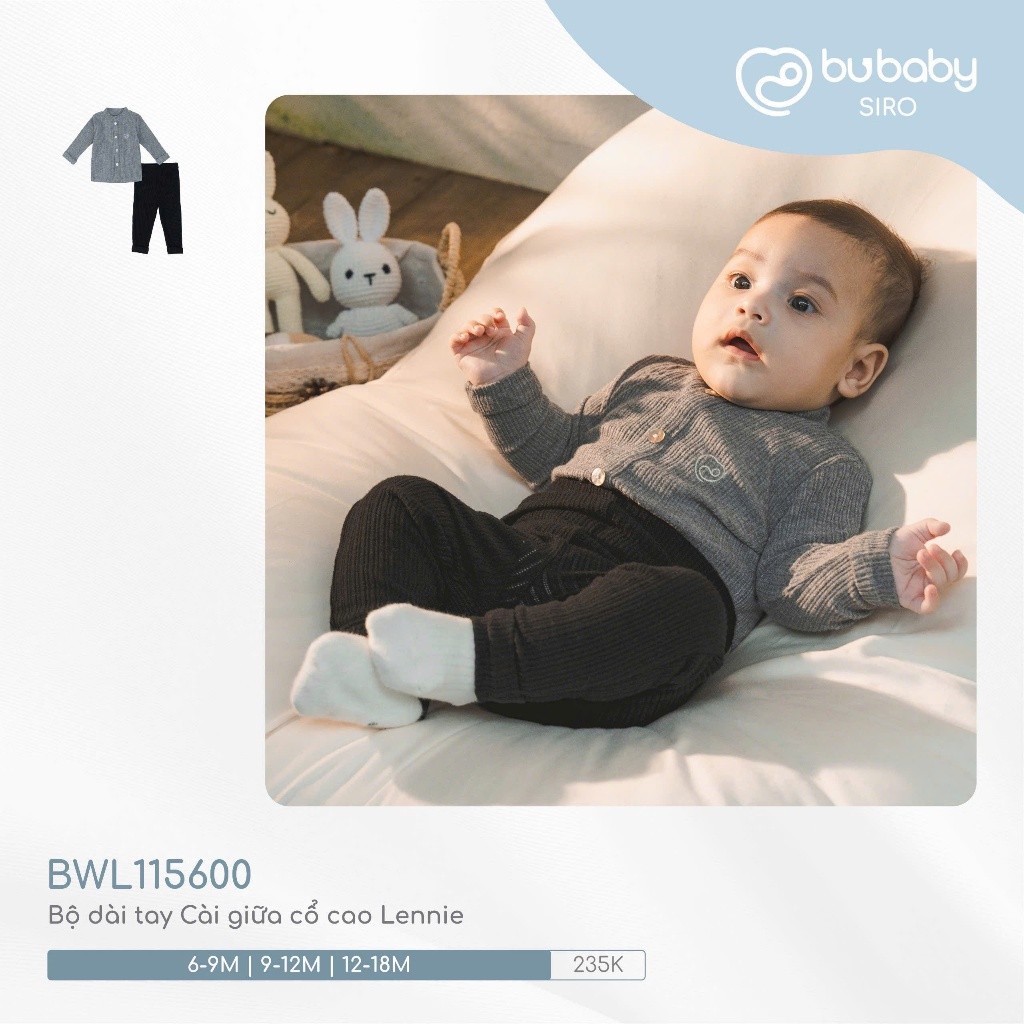 บูเบบี้ BWL115600 Lennie E75 ชุดแขนยาวคอปกสูง|บันทึก - สีดํา