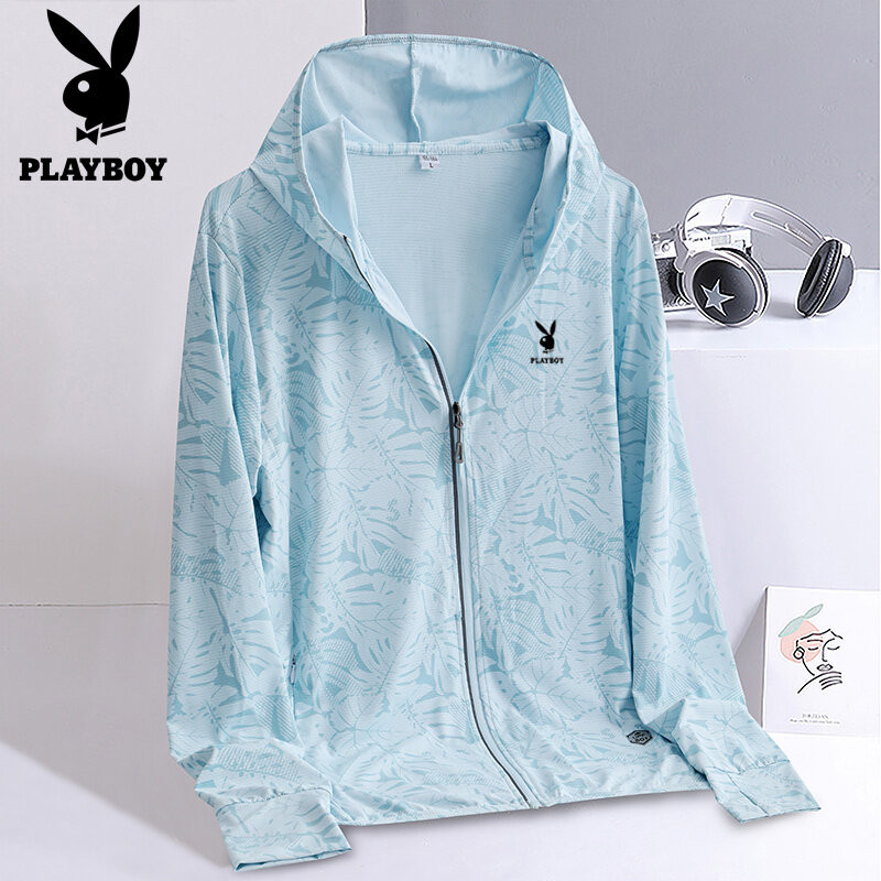 Playboy Maple Leaf Sun-protective Summer UV Sunscreen Clothing for Men and Women Thin Breathable ราคา ถูกที่สุด ดีลบีเคเค แกลเลอรีภาพที่ 2