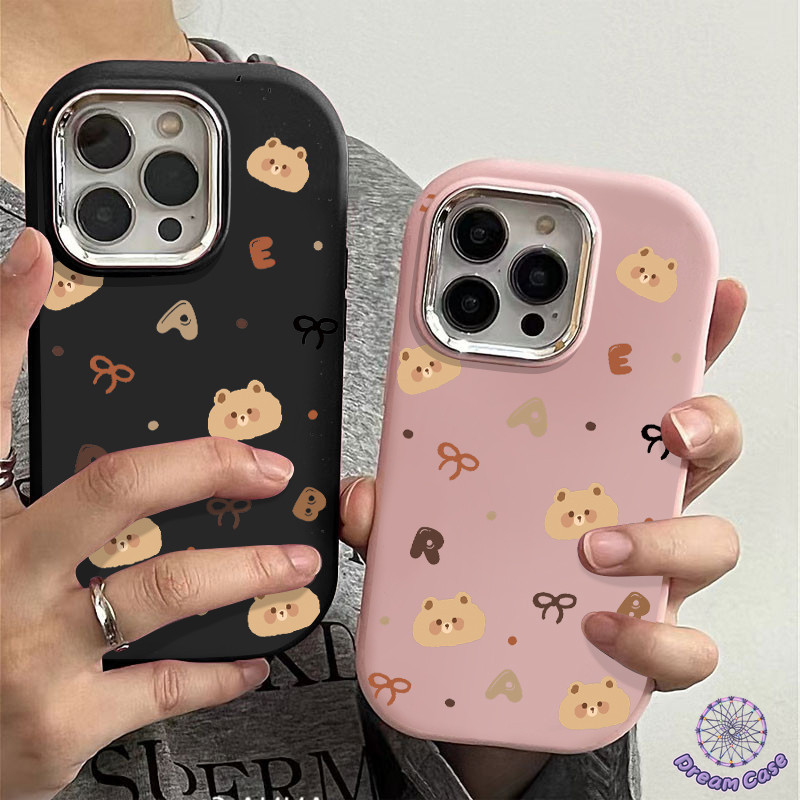การ์ตูนหมีน่ารักโบว์ผูกนุ่มเคสเข้ากันได้กับ IPhone 15 13 11 14 12 Pro Max 7Plus XR X XS Max 14 6 8 15 Plus SE 2020 - รูปที่ 5