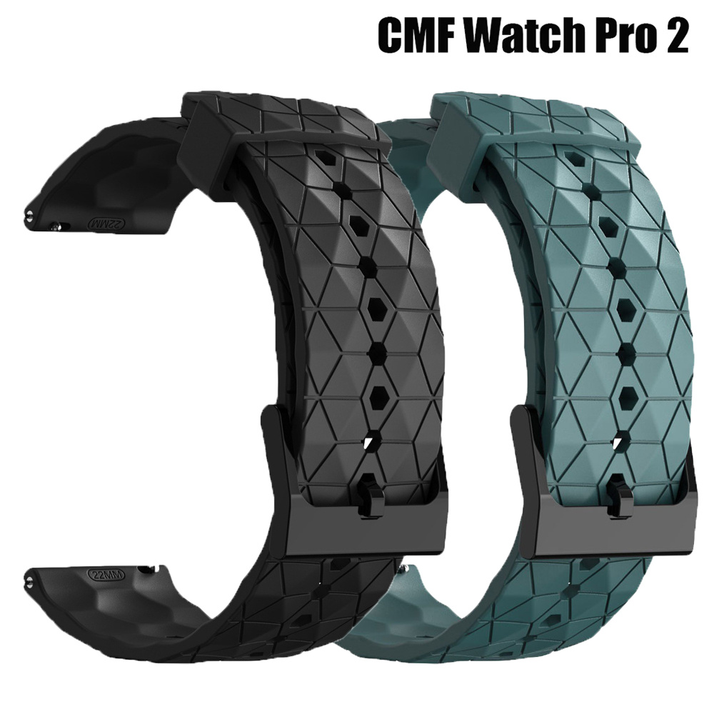 สายนาฬิกาซิลิโคนสําหรับ CMF Pro 2 ปรับเปลี่ยนสายกีฬาสร้อยข้อมือเข็มขัด อุปกรณ์เสริม