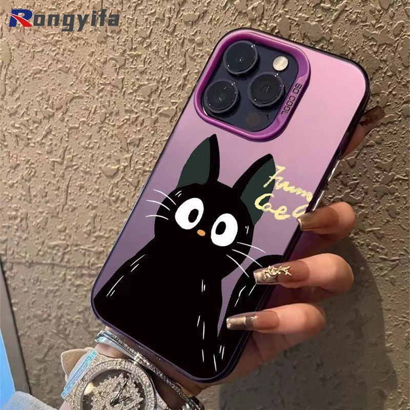 SAMSUNG น่ารักตลกแมวดําเคสโทรศัพท์สําหรับsamsung Galaxy S24 S23 S22 S21 S20 Plus Ultra Lite FE S24 + S23 + S22 + S21 + S20 + A05s A04 A04E A03 M13 4GปลอกกันกระแทกMatte