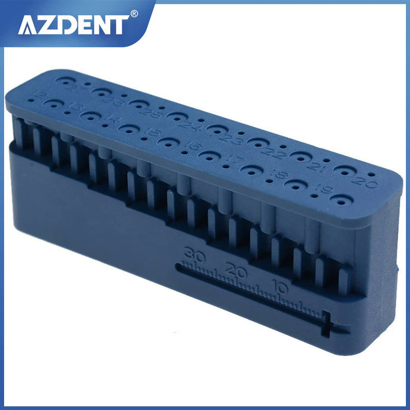 AZDENT Dental Endo Measuring Ruler Autoclavable Plastic Endodontic Block Files Dentist Instrument