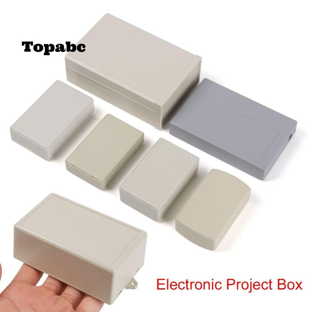 Top กล่องพลาสติก ABS กันน้ํา สีขาว สีเทา คุณภาพสูง 10 ขนาด DIY