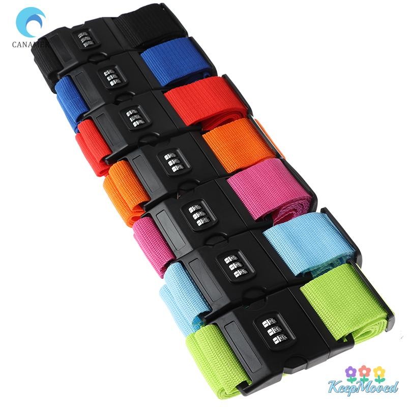 Keepmoved 1 PC กระเป๋าเดินทางกระเป๋าเดินทาง Secure Lock เข็มขัดสายรัดไนลอนทนทานใหม่