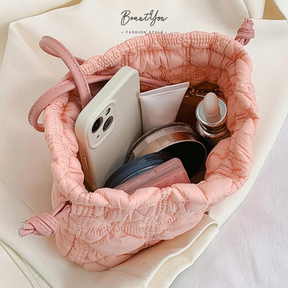 แฟชั่นผู้หญิงกระเป๋าสะพายเชือกรูดสายรัดที่ถอดออกได้ Chic Hobo กระเป๋าสําหรับเดินทางกลางแจ้ง [BeautYou.th]