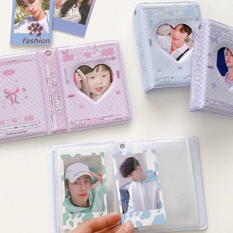 [แฟชั่น] Photocards Holder Photo Card Supplies Mini Photo Album Idol Card Collect Book Photo Card Packaging Supplies {TH}