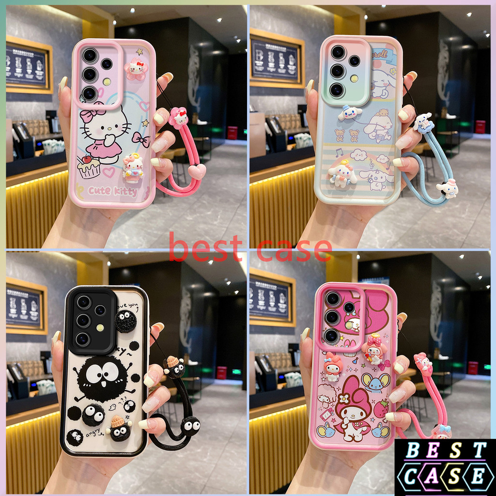 เคส Samsung A13 5G เคส Cinnamoroll และ ‌Hello Kitty ลายการ์ตูนสามมิติรูปตุ๊กตาเคสโทรศัพท์นุ่มน่ารัก XX-TYGZ