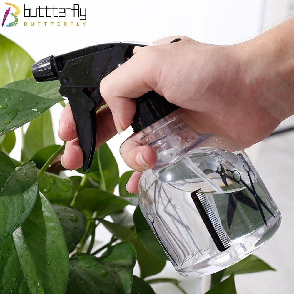 Buttterfly ขวดสเปรย์พลาสติกใสพกพา 250ML สําหรับร้านทําผมและตัดผม พร้อมสปริงเกลอร์รดน้ําสวน
