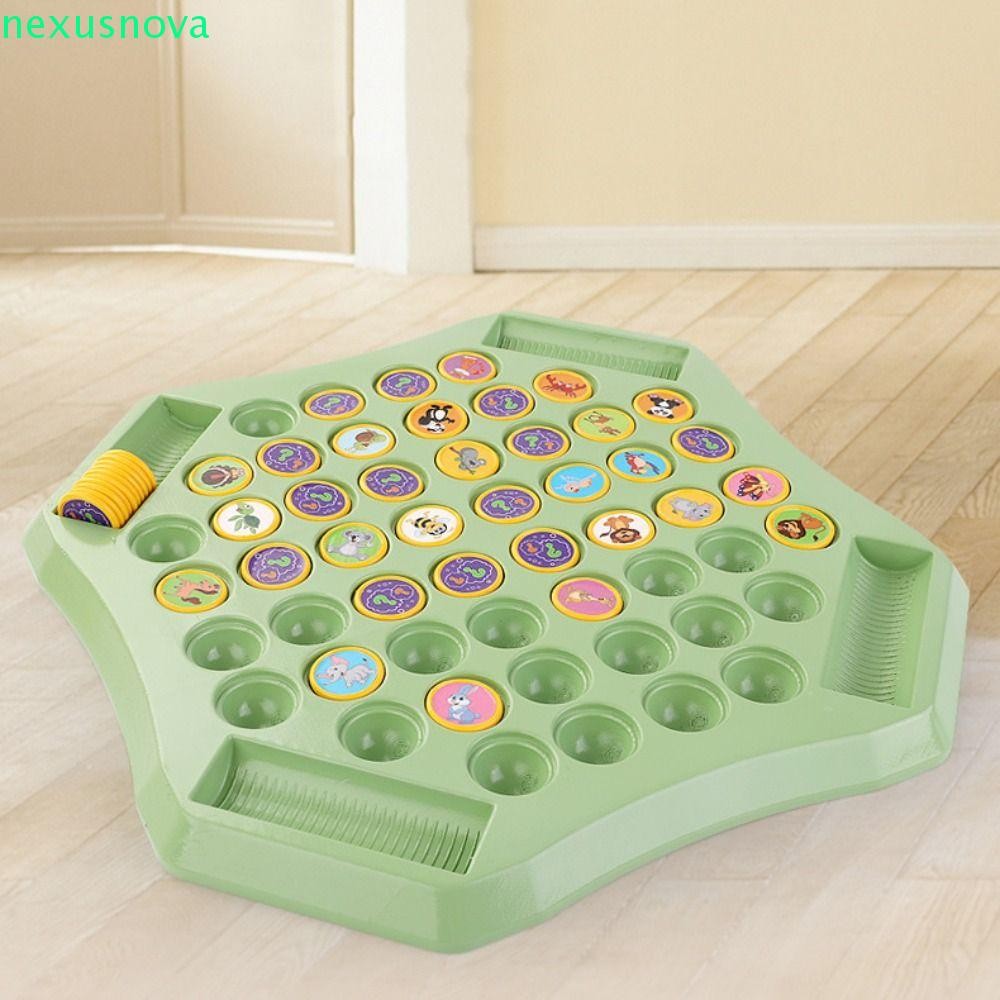 เกมกระดานจับคู่สัตว์ NEXUSNOVA, Touch Flip Puzzle Thinking Brain Teaser Chess Board, Memory Match Montessori ตลกความเข้มข้นเกมบิงโกวันเกิดคริสต์มาส