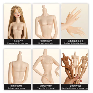 เครื่องประดับตุ๊กตา 11 นิ้วข้อต่อที่สามารถเคลื่อนย้ายร่างกายตุ๊กตาเหมาะสําหรับ30เซนติเมตรตุ๊กตาสีขาวและสีน้ําตาลร่างกายสําหรับ1/6 บีเจดี ของเล่