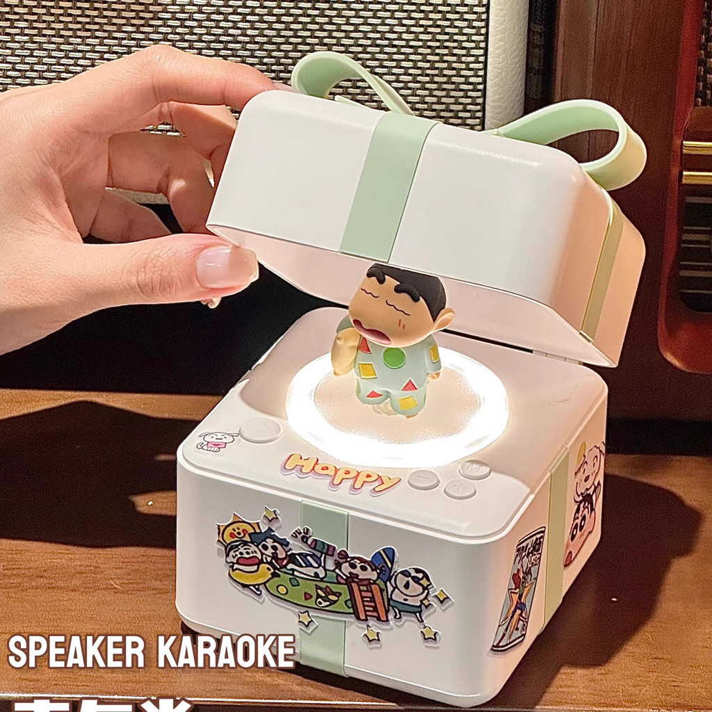 Crayon Shin-Chan เครื่องเล่นแผ่นเสียงบลูทูธลำโพงน่ารักขนาดเล็กของขวัญวันเกิดเด็กชายและเด็กหญิงเพื่อนที่ดีที่สุด