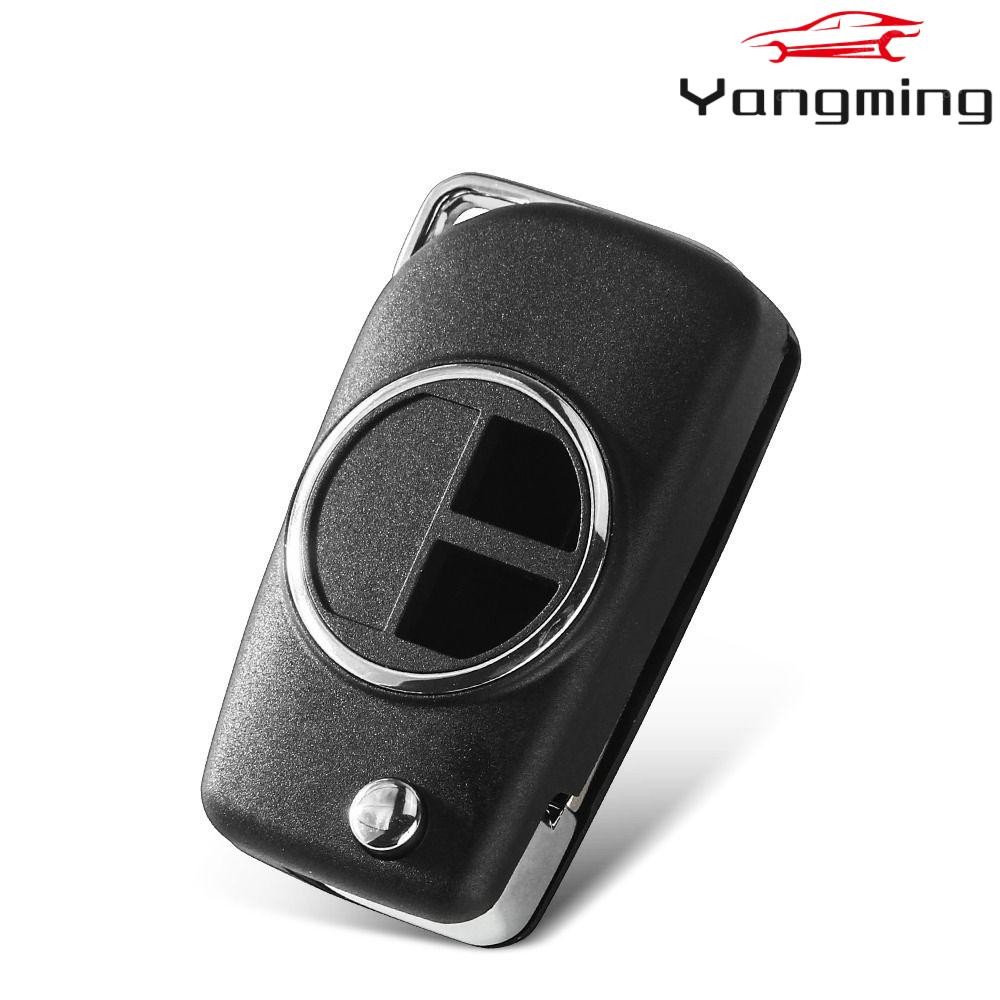Yangming กุญแจรีโมท, Flip 2 ปุ่มกุญแจรถ,เปลี่ยน Uncut HU133R/SZ11R ใบมีดพับกุญแจรถสําหรับ Suzuki Swi