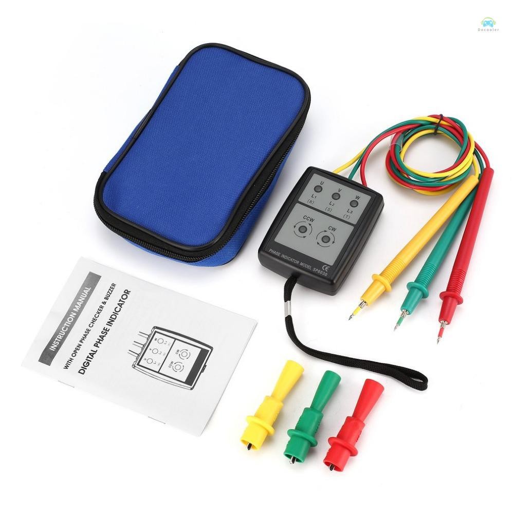 Yb1 Phase Test instrument3-Phase Alternating Current Phase Meter แบบพกพา Phase-Sequence Tester Digit