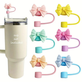 ฝาครอบฟางสําหรับ Stanley ถ้วย/น่ารักโบว์ฟาง Toppers อุปกรณ์เ…