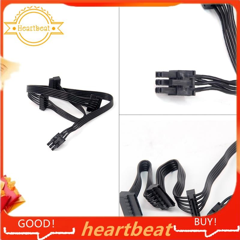 GPU PCI Express 6Pin ชาย 1 ถึง 3 SATA SSD สายไฟสําหรับ CORSAIR CX850M CX750M CX600M CX500M CX430M Mo