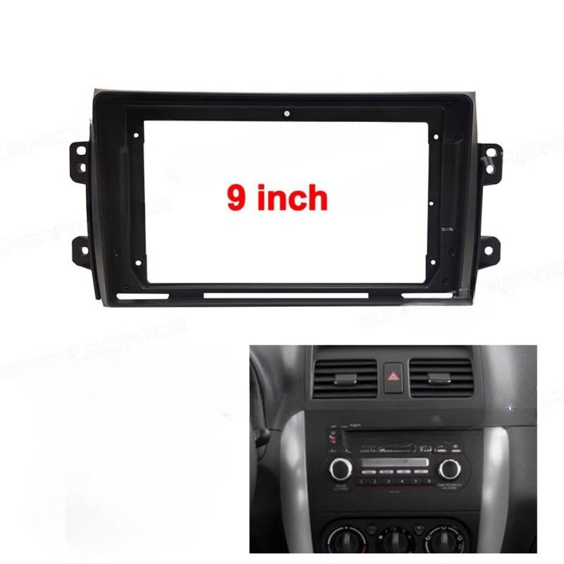 รถวิทยุ Fascia สําหรับ 2005-2014 Suzuki SX4/ Fiat Sedici 9 นิ้วกรอบ Android MP5 Player แผงสเตอริโอ