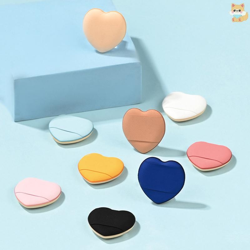 [VI] 5 ชิ้น Mini Heart Finger Powder Puff ฟองน้ําแต่งหน้า Face คอนซีลเลอร์ Foundation ฟองน้ําแต่งหน้