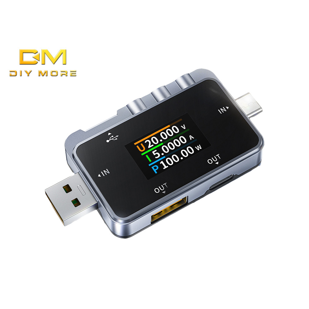 DIYMORE FNAC-28 เครื่องทดสอบ USB มัลติฟังก์ชั่นโวลต์มิเตอร์ปัจจุบัน Fast Charge Protocol Detection Trigger Power Meter A ถึง C พร้อมภาษาอังกฤษจีน/อุณหภูมิคู่℃/℉ฟังก์ชั่นการสลับ