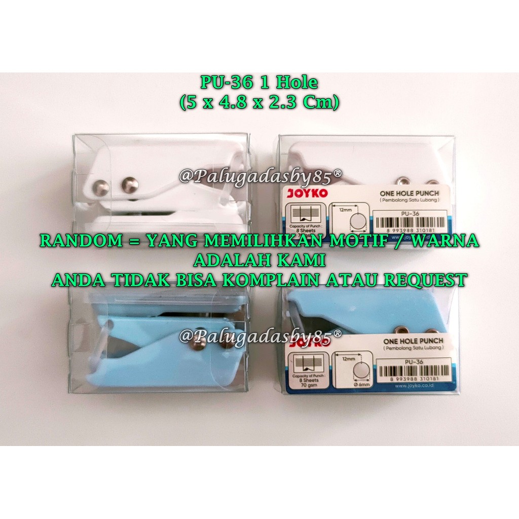 (1 ชิ้น) WHOLESALE Punch JOYKO PU-36 1 Hole Punch / Paper Punch One Hole Joyko PU-36 (1 ชิ้น)