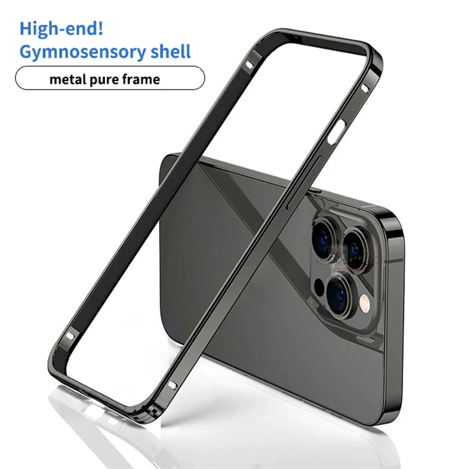 Slim อลูมิเนียมกรอบโลหะกันชนกรณีบางฝาครอบป้องกันสําหรับ iPhone 14 15 16 Pro Max Plus 13 12 17 Pro Max Air