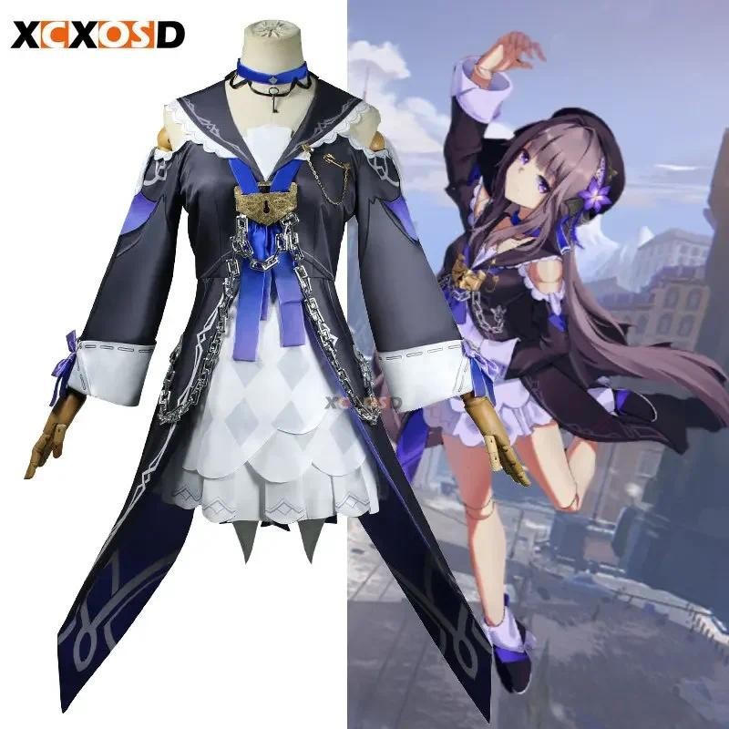 XCXOSD Honkai Star Rail Herta ชุดคอสเพลย์ Qingque เสื้อผ้าCosplay สำหรับผู้หญิง พร้อมวิกผม จากเกมอนิ