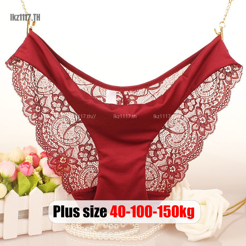 Plus Size✅กางเกงชั้นใน ผู้หญิง ไซส์ใหญ่ กางเกงในลูกไม้ สาวอวบ เซ็กซี่ เอวต่ำ ผ้าตาข่าย Oversize พลัสไซส์ สาว อวบอ้วน ใส่ได้