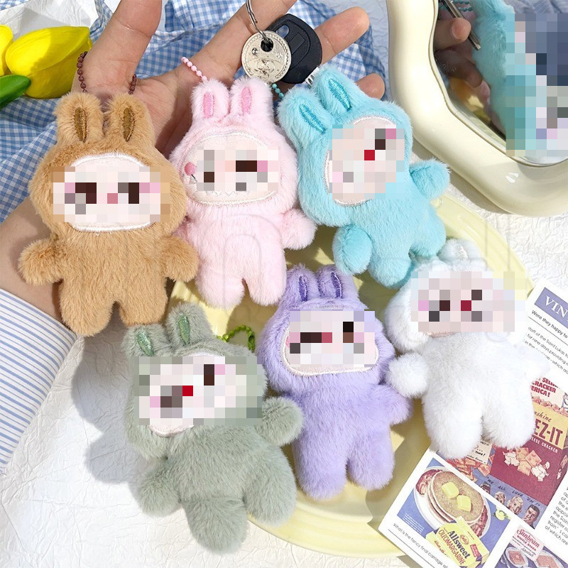 การ์ตูน ลาบู ตุ๊กตาของเล่นพวงกุญแจ,ของขวัญวันเกิดกระเป๋าเป้สะพายหลัง จี้ขนาดเล็กตกแต่ง