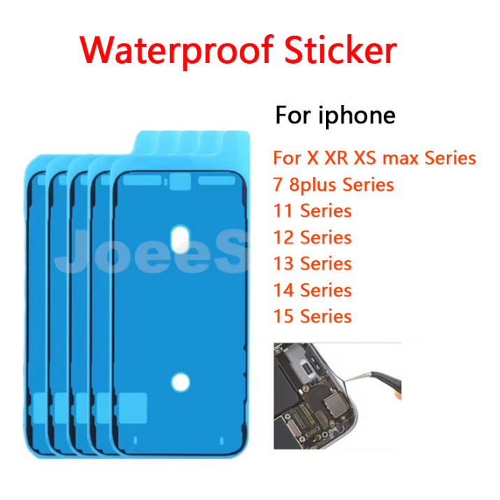 กันน้ํากาวสติกเกอร์เทป LCD สําหรับ Iphone X XR XS 11 12 13 14 15 Pro Max/สําหรับ Iphone Plus อะไหล่