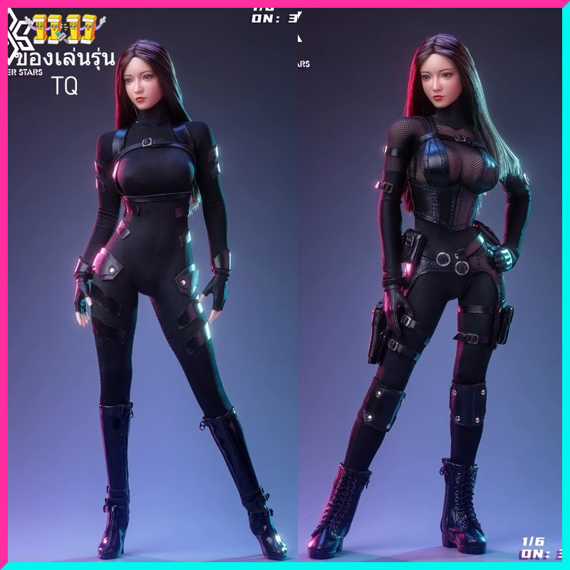พร้อมสต็อก 1/6 Six-Pointed Star หญิงตัวแทนชุด Stealth ชุด 3S001 3S002 โดยไม่ต้องแกะสลักหัว Body