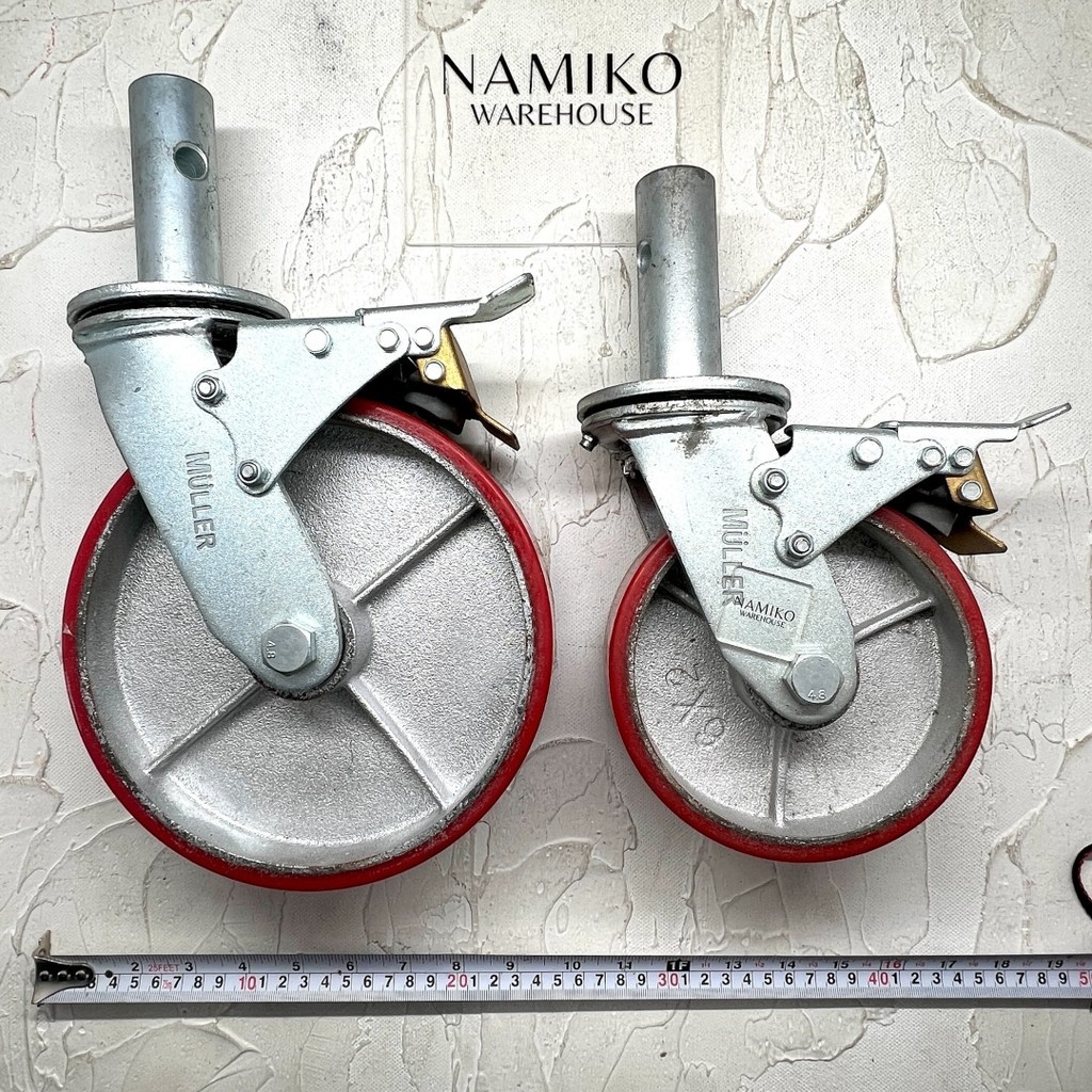 MULLER PU แป้นเบรกล้อนั่งร้าน 6 8 นิ้ว NAMIKO WAREHOUSE