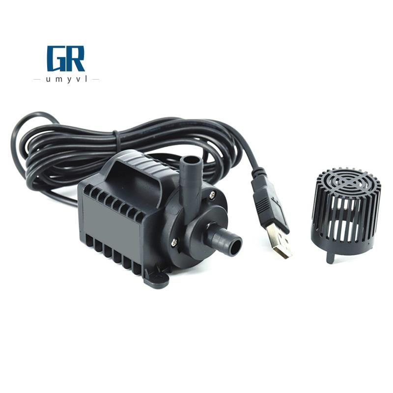 5V Submersible ปั๊มน้ํา 0-600L/H ปั๊มน้ําพุขนาดเล็ก 8 ระดับปรับ 0-7.2ft ยก USB ชาร์จสําหรับสระว่ายน้