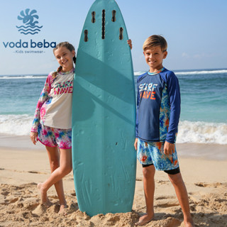 ชุดว่ายน้ำเด็กผู้ชายรุ่นใหม่2025ชุดว่ายน้ำเด็กแยกชิ้นแขนยาวแ…