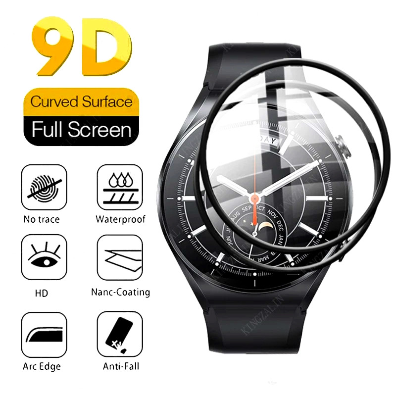 สําหรับ Xiaomi นาฬิกา S4 S3 กีฬา 47 มม.41 มม.1-3 ชิ้นฝาครอบโค้งสีดําขอบฟิล์มกระจกนิรภัยสําหรับ Xiaomi นาฬิกา S2 46 มม.42 มม.S1 Pro Active Anti Scratch ฟิล์มแก้วป้องกันหน้าจอ