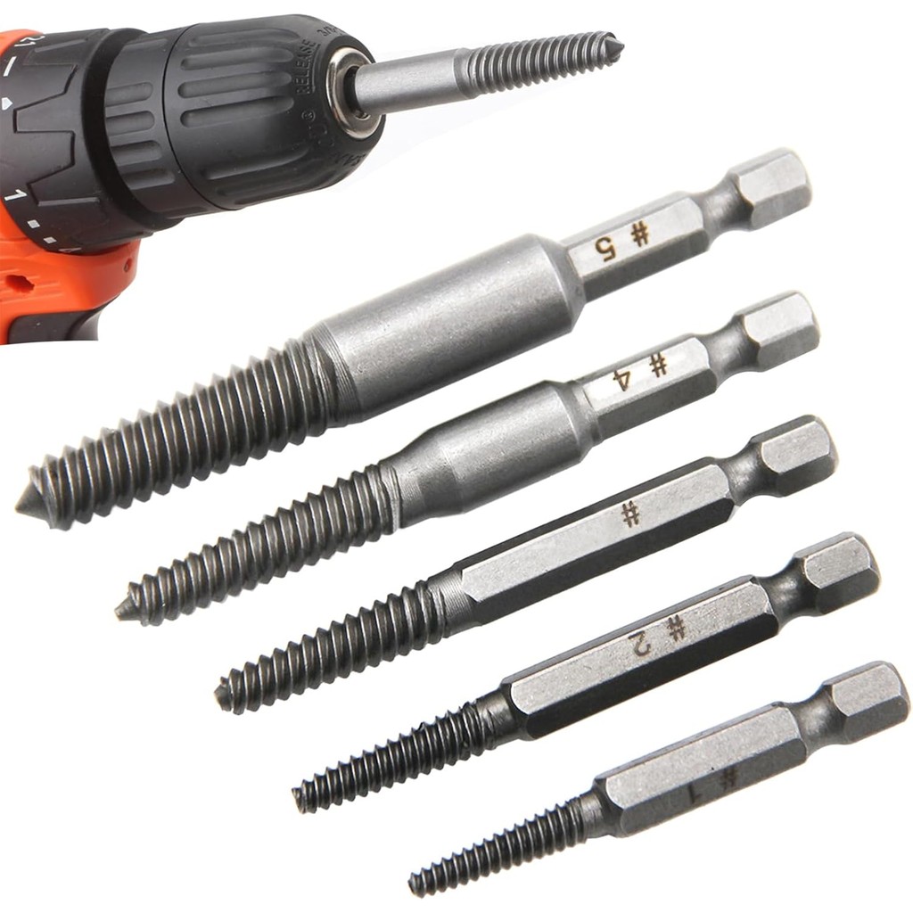 สกรูดูดชุดเสียหาย Bolt Remover โลหะผสมเหล็ก Bits ออกง่ายสำหรับหักสนิมสกรู Studs