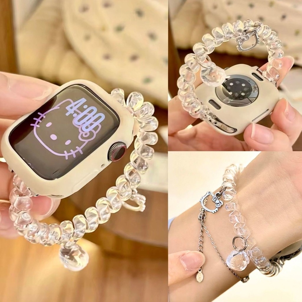 Y2K สําหรับ Apple Watch Band 42 มม.41 มม.40 มม.44 มม.45 มม.46 มม.38 ยืดหยุ่นสายโทรศัพท์สร้อยข้อมือ i