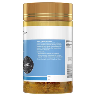 Healthy Care Triple Strength Fish Oil 150 Capsules น้ำมันปลา บำรุงสมอง บำรุงหัวใจ ข้อต่อ