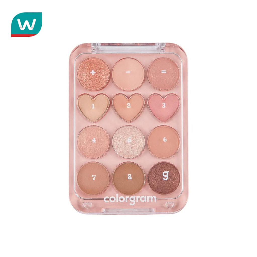 Colorgram คัลเลอร์แกรม พิน พ้อยท์ อายแชโดว์ พาเลต 9.9ก. 01 พีช+คอรัล