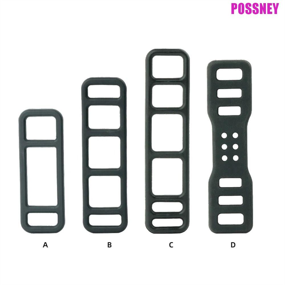 POSSNEY ขี่จักรยานสายรัดยืดหยุ่นขี่จักรยาน Part 4 ชิ้นคงที่ซิลิโคน Band ซิลิโคนผ้าพันแผล Seatpost ไฟหน้าจักรยานผ้าพันแผลแสง