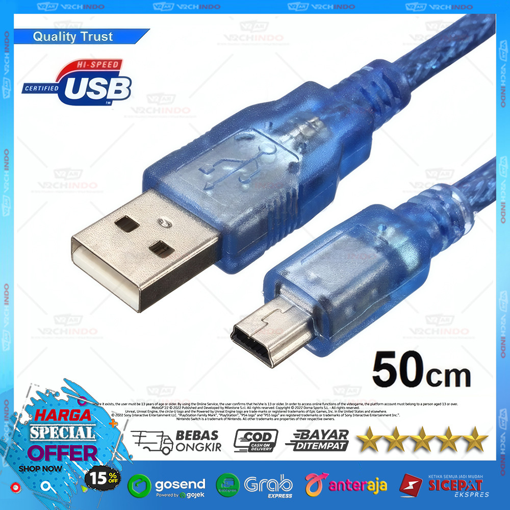 สาย USB A 2.0 ถึง 5 Pin - Male to Male 50CM / 0.5M / 0.5 เมตร คุณภาพดี !!