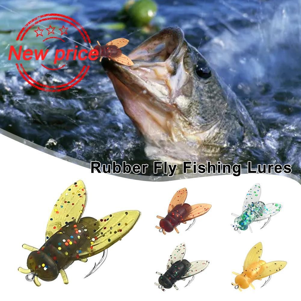 Fly Fishing Fly Kit ยาง Fly Fishing Lures Barbed Hooks สําหรับเบสปลาเทราท์ปลาแซลมอน Biomimetic