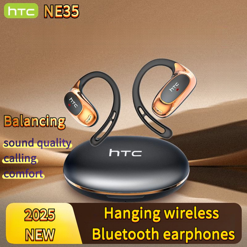 HTC NE35 หูแขวนหูฟังไร้สายบลูทูธ โอ้ว บลูทูธ6พร้อมไมโครโฟน ความละเอียดสูง โทรหูฟังกีฬากันน้ํา ไอพีเอ