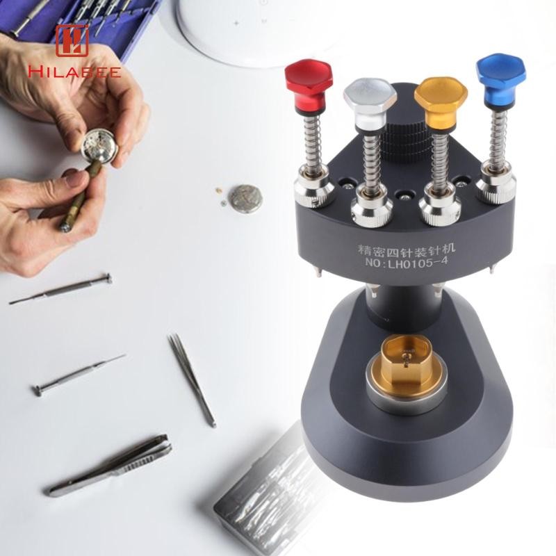 [hilabee] Watch Hand Presser 4 Pins Watch Hand Fitting Tool สําหรับการซ่อมแซมการบํารุงรักษา