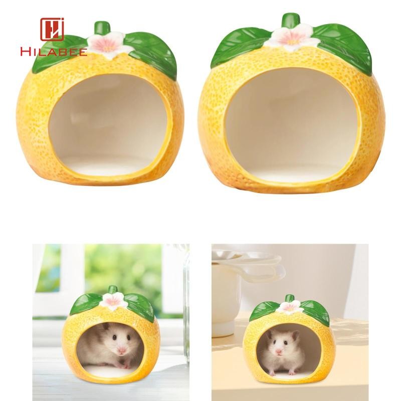 [hilabee] -Hamsterhaus, Hamster -hiding Hamster Cage Accessories Orange Form Hut for Small